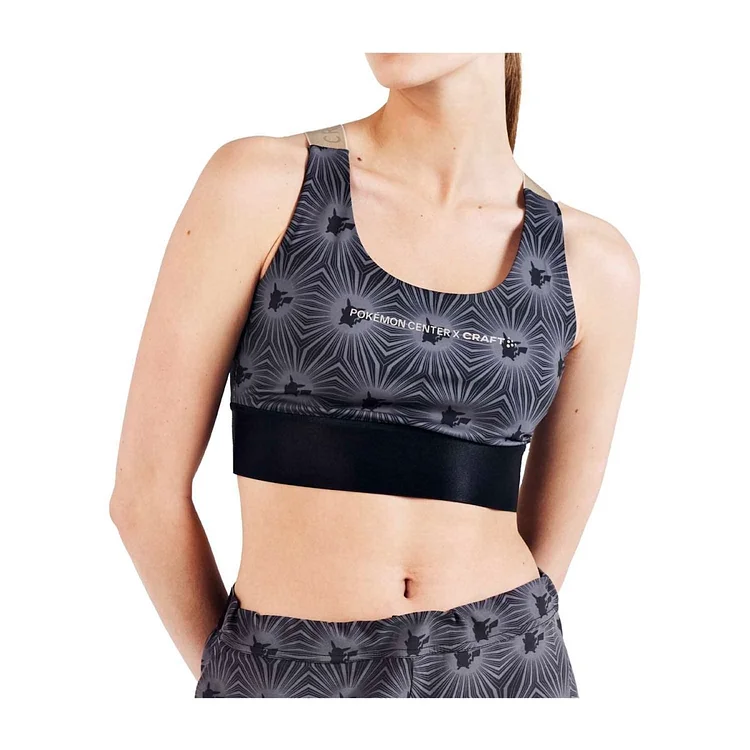 Pokémon Center × Craft: Pikachu Core Charge Black Sports Top - Women