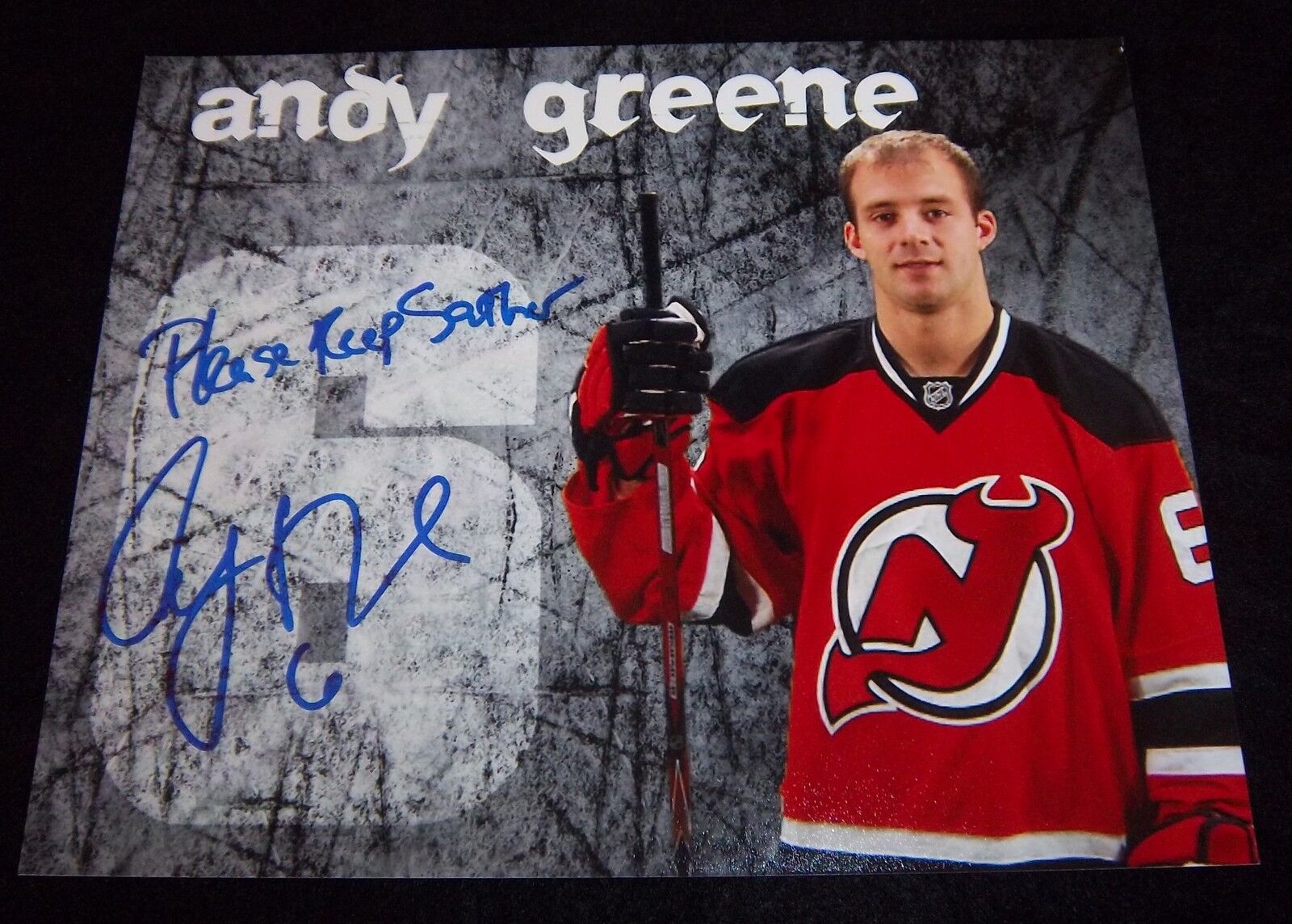 New Jersey Devils Andy Greene Signed Autographed 8x10 Photo Poster painting B