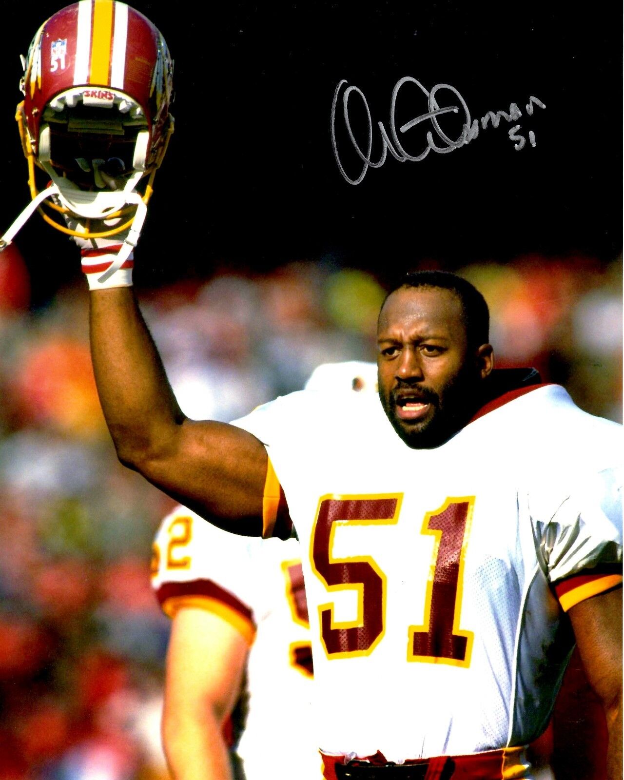 Signed 8x10 MONTE COLEMAN Washington Redskins Autographed Photo Poster painting - w/ COA