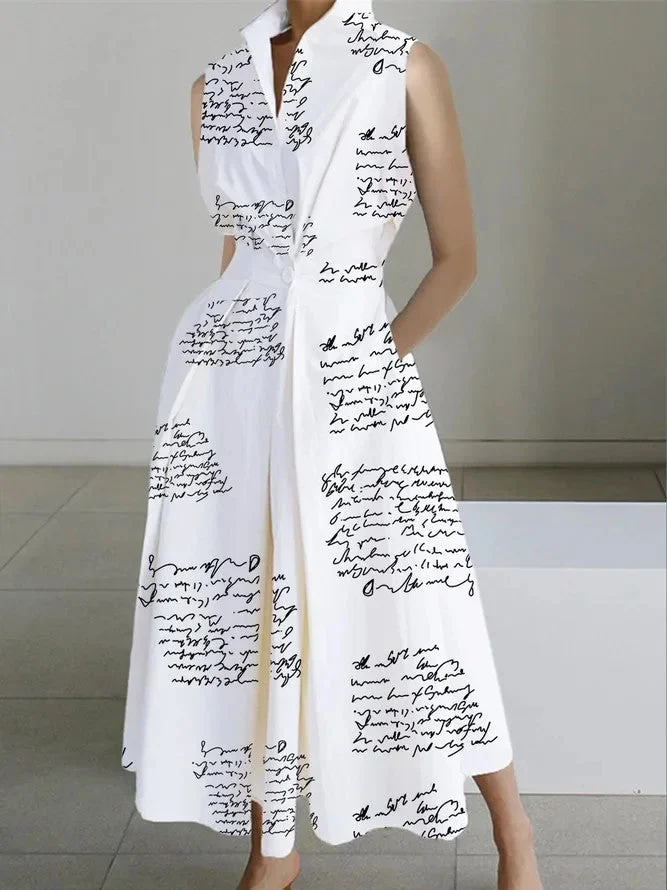 Brownm Summer Commuting Fashion Polka Dot Button Dresses