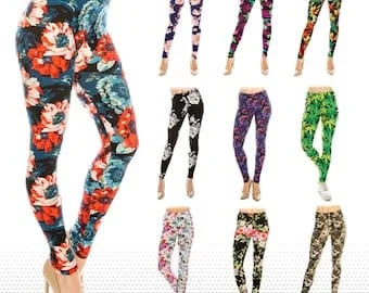 Pornhint Floral & Plant Patterned Leggings for Women *Free Shipping*