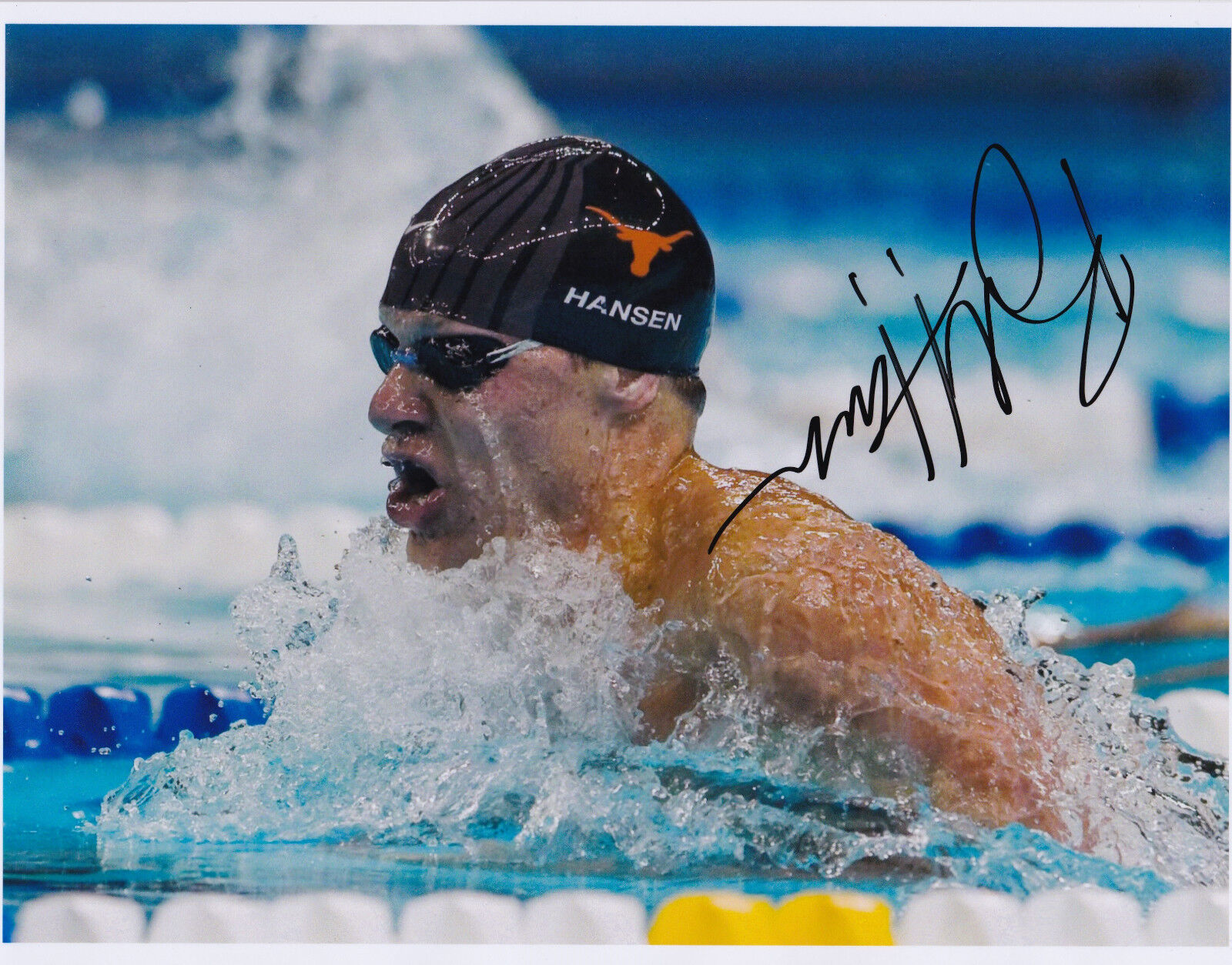 Brendan Hansen Signed 8.5x11 Photo Poster painting USA Swimming Olympics London Gold Medalist