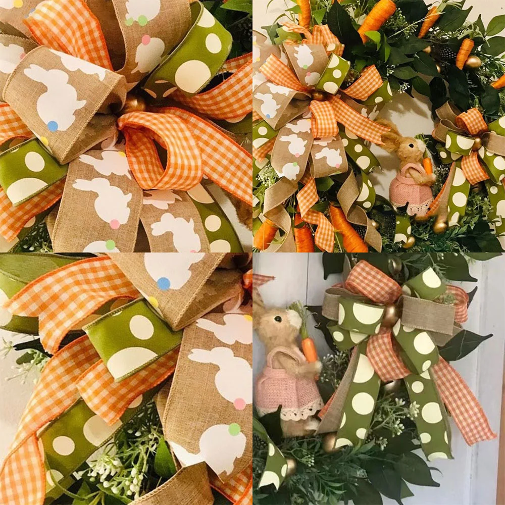 Easter Carrot Bunny Decorative Wreath Door Hanging