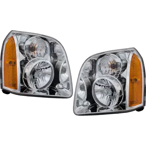 Dronehint Halogen Headlight Set For 2007-2014 GMC Yukon Left & Right w/ Bulbs Pair CAPA (For: GMC) Parts