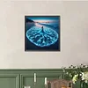 Bord De Mer Fluorescent Fleur Jupe-Perceuse Ronde Peinture Diamant-40*40CM