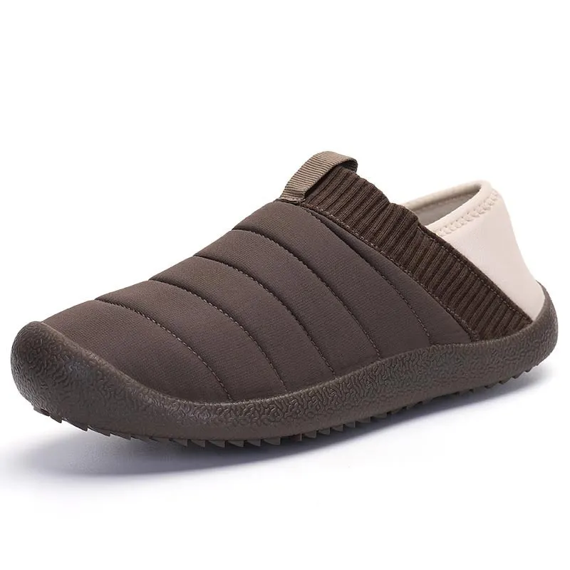 Winter Slippers Warm Men Shoes Waterproof Couples Casual Shoes Non-Slip Plush Cotton Indoor Outdoor Cozy Home Slides Big Size 48