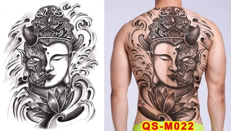 tattoo tribal designs gothic tattoo boys full back large tattoo body stickers temporary tattoos men sexy fake tatoo big water