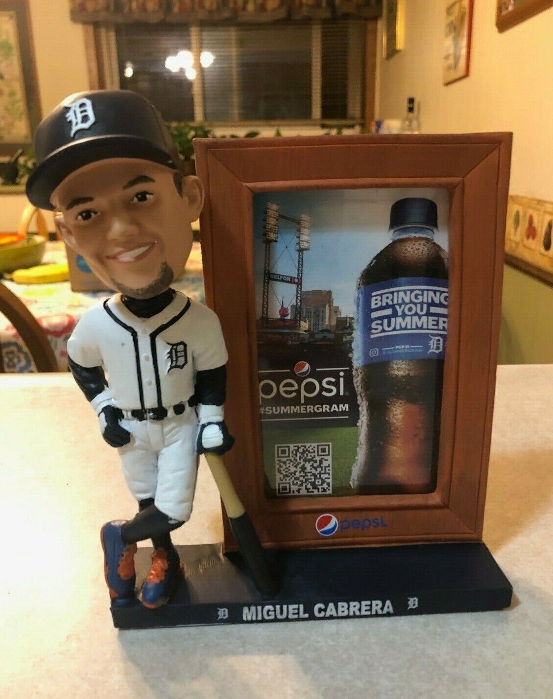 Detroit Tigers MIGUEL CABRERA Picture Frame Bobblehead SGA 7/6/19