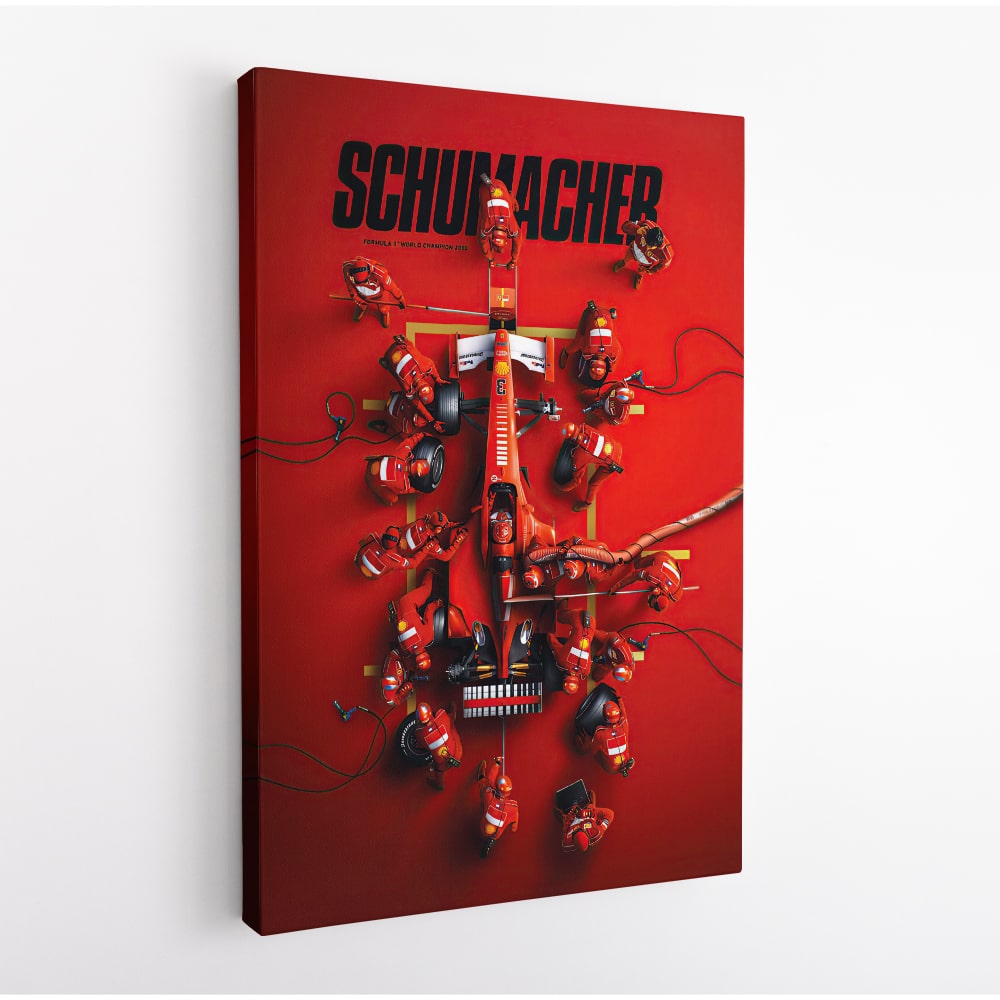 Michael Schumacher Pit Stop Canvas Wall Art 