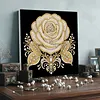 DIY Pearl Painting Rose for Home Wall Decor with Frame(30x30cm)