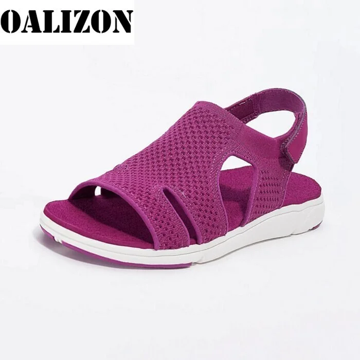 Summer New 2021 Women's Sandals Casual Shoes Women Female Ladies Soild Color Platform Sandalias Slip-On Casual Shoes Femme Woman