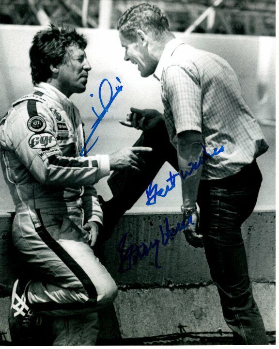 MARIO ANDRETTI and BOBBY UNSER signed autographed Photo Poster painting