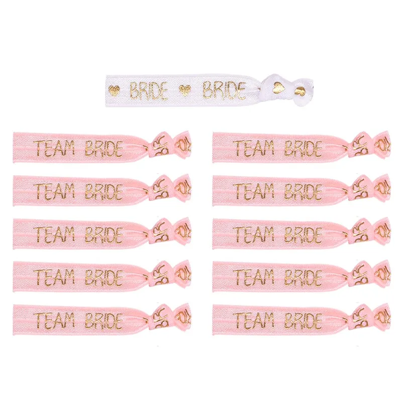6/11pcs Team Bride Bachelorette Party Bracelet Bride To Be Decoration Accessories Hen Party Wedding Bridal Shower Supplies