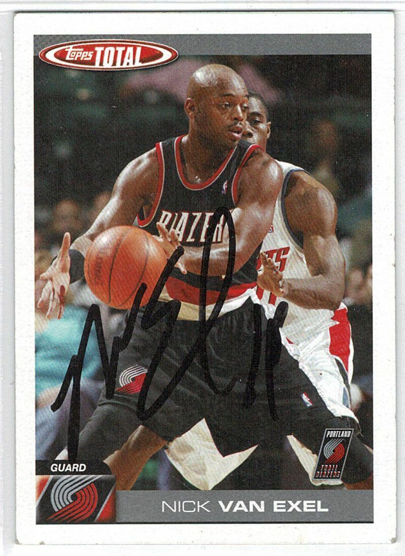 Nick van Exel signed autographed card! Authentic! 12265