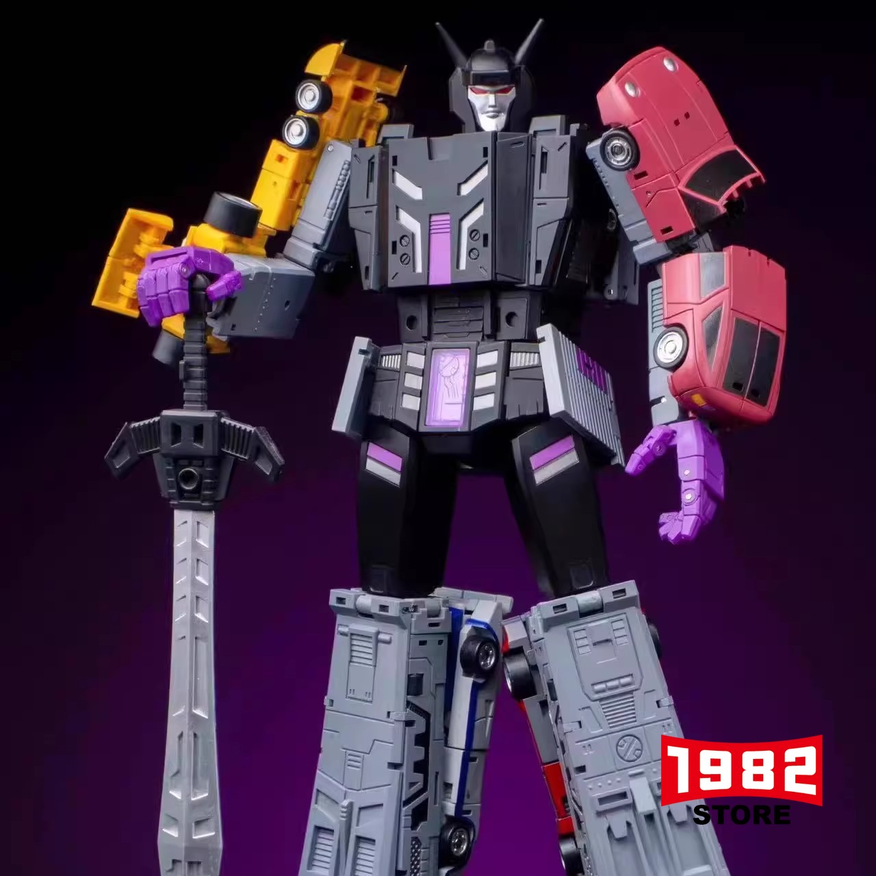 MAGIC SQUARE MS-TOYS Menasor 5in1 Stunticons Premium Paint Version - Motormaster, Breakdown, Dead End, Dragstrip, Wildrider | Transformers Action Figure Collectible