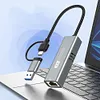 2in1 USB-C/USB 3.1 To Ethernet Adapter 5000Mbps USB-C To RJ45 Network Converter