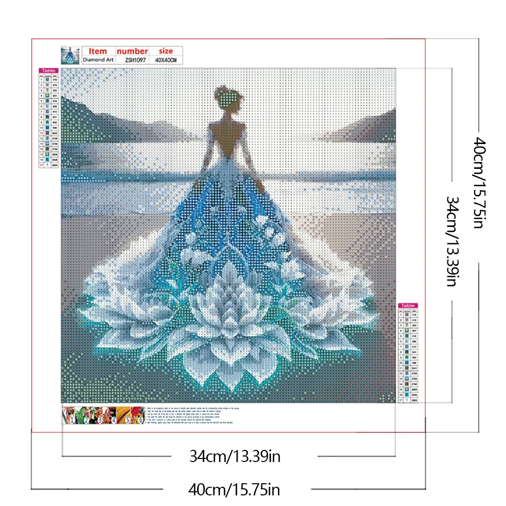 Diamond Painting - Full Round Drill - Gorgeous Skirt Beauty(Canvas|40*40cm)