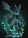 1/20 Scale World Zukan Zekrom & Reshiram - Pokemon Statue - Wonder Studio