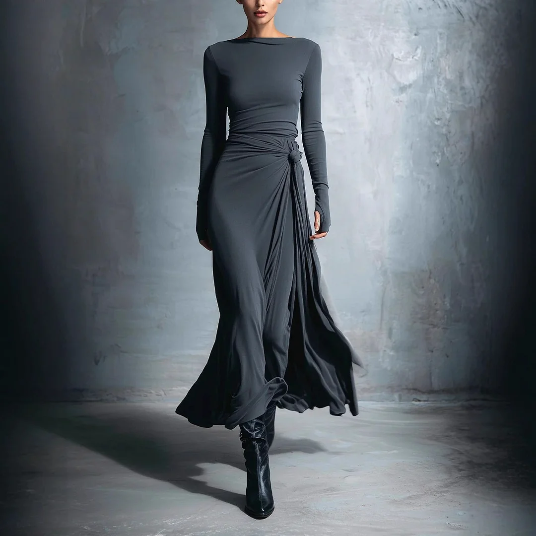 Athvotar Athvotar And Autumn 2025 New Comfortable Casual Pit Jacket Dress Two-Sleeve