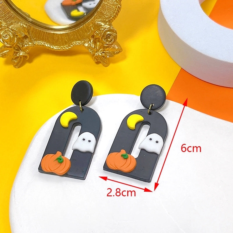 1 Pair Streetwear Halloween Pattern Soft Clay Drop Earrings