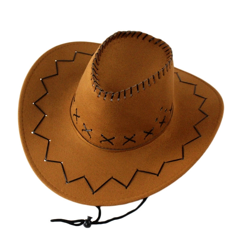 Western Cowboy Hat Knight Hat Men’s And Women’s Sun Hat Big Along Outdoor Performance Cowboy Hat Big Eaves Prairie Travel Hat