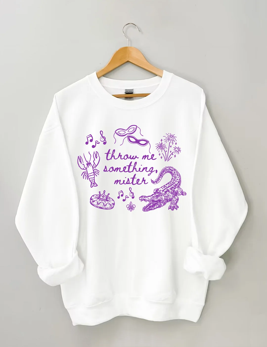 Throw me Mardi Gras Sweatshirt
