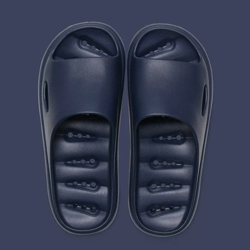 WOTTE EVA Hole Leaking Slippers Women Bathroom Slides Anti-slip Summer Indoor Home Soft Slippers Household Bath Sandals Men