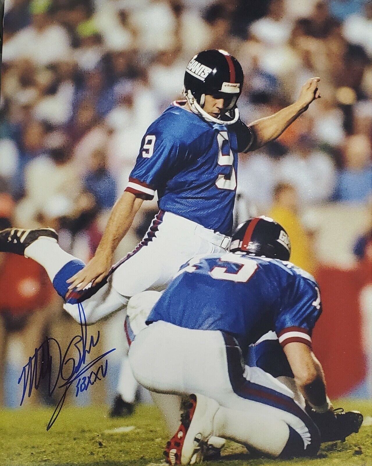 Autographed MATT BAHR New York Giants 11X14 Photo Poster painting with COA