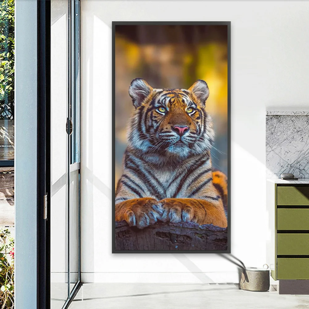 Partial AB Diamond Painting - Full Round Drill - Tiger(Canvas|45*85cm)