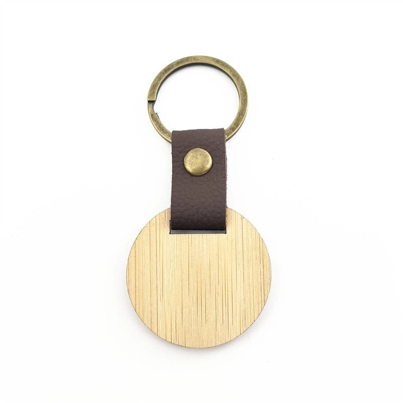 Classic Style Commute Solid Color Wood Unisex Bag Pendant Keychain