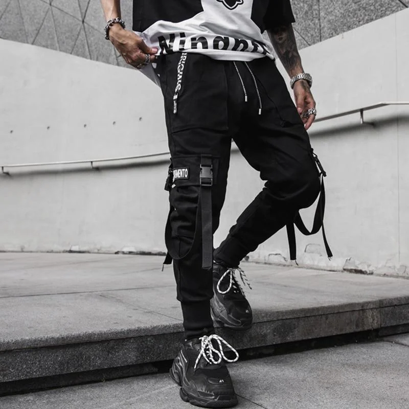 Project - S Hip Hop Style Street Zipper Jogger Pants Techwear Shop