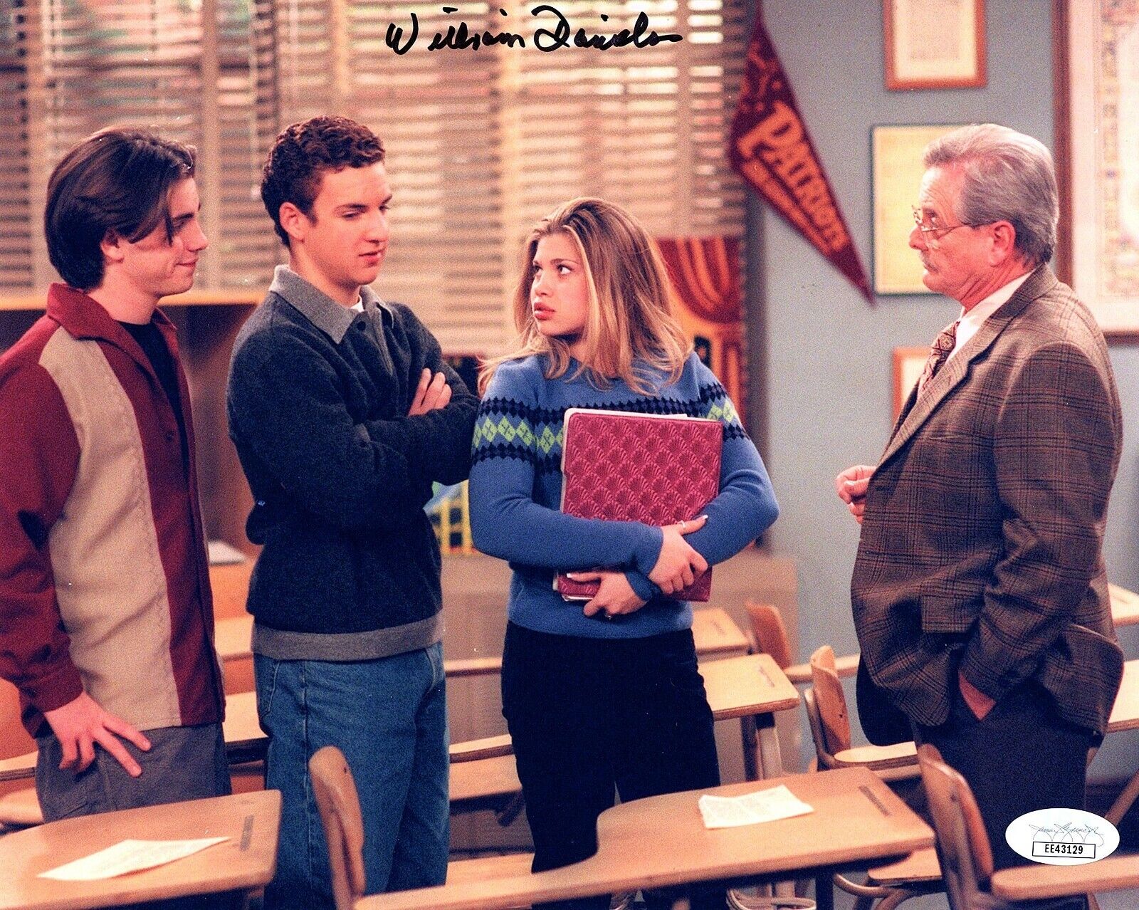 WILLIAM DANIELS Autograph SIGNED 8x10 Photo Poster painting BOY MEETS WORLD MR. FEENY JSA CERT