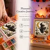 Black Witch Glass Mosaic DIY Craft Kit &ndash; Framed Halloween Wall Art