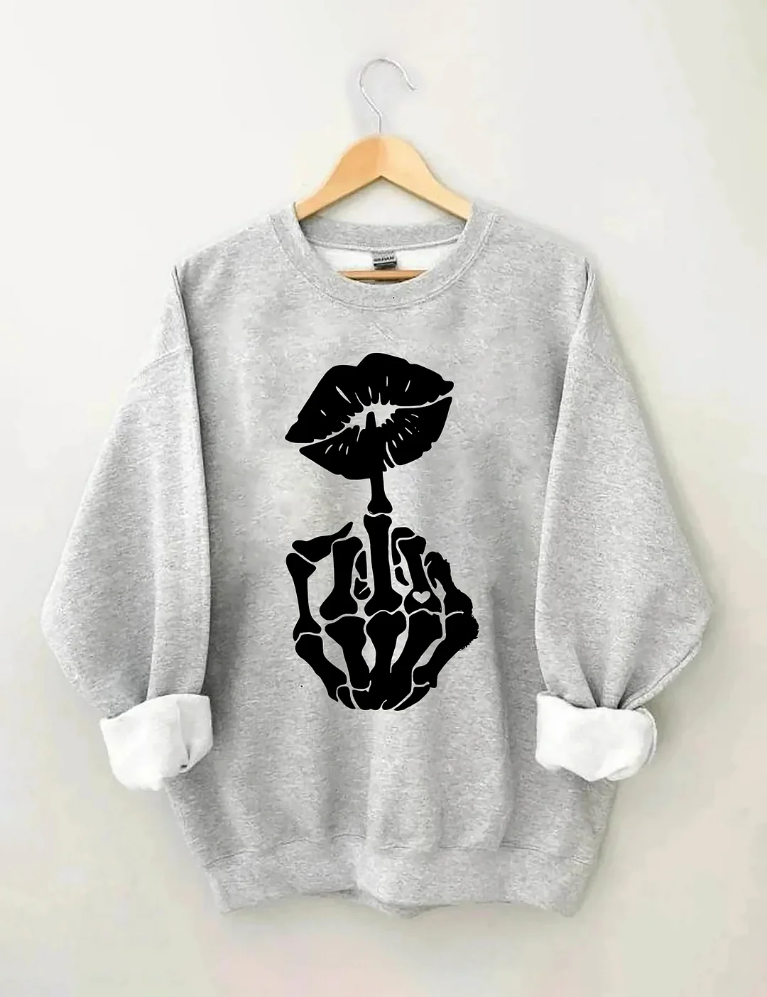 Skeleton Hand And Lips Sweatshirt