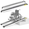 [US Local Warehouse] 8 Feet Retractable Wheelchair Ramp 94x7.4inch Handicap Ramp 661LBS Capacity Wheel Chair Ramps for Home Entry Steps Stairs Doorways