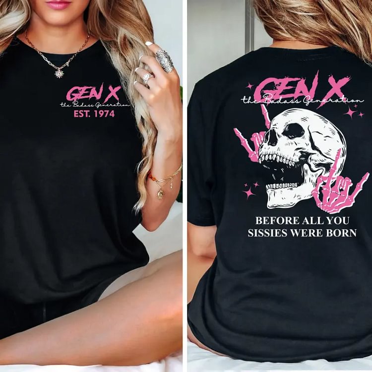 Unisex Gen X Custom EST Year Tees, Sweatshirts & Hoodies