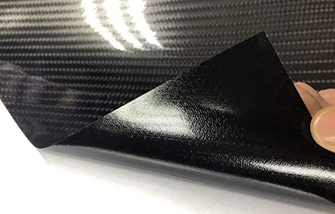 Automotive Black 7D Super Gloss Carbon Fiber Mirror Stickers Car Decorative Stickers Sheet