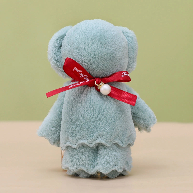 5 Pieces Coral Fleece Pineapple Pearl Bear Towel Gift Small Gift 30*30 Opening Gift Welfare Gift