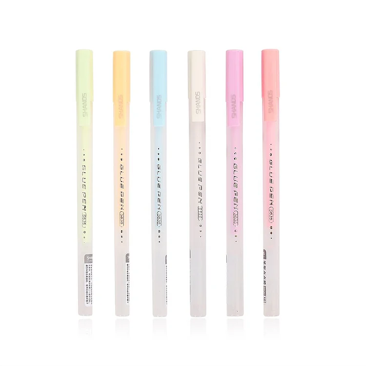 Journalsay 6pcs/set Colored Pen Shaped Liquid Glue Pen Environmental