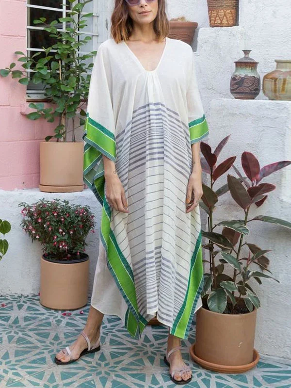 airy flowing striped ladies robe