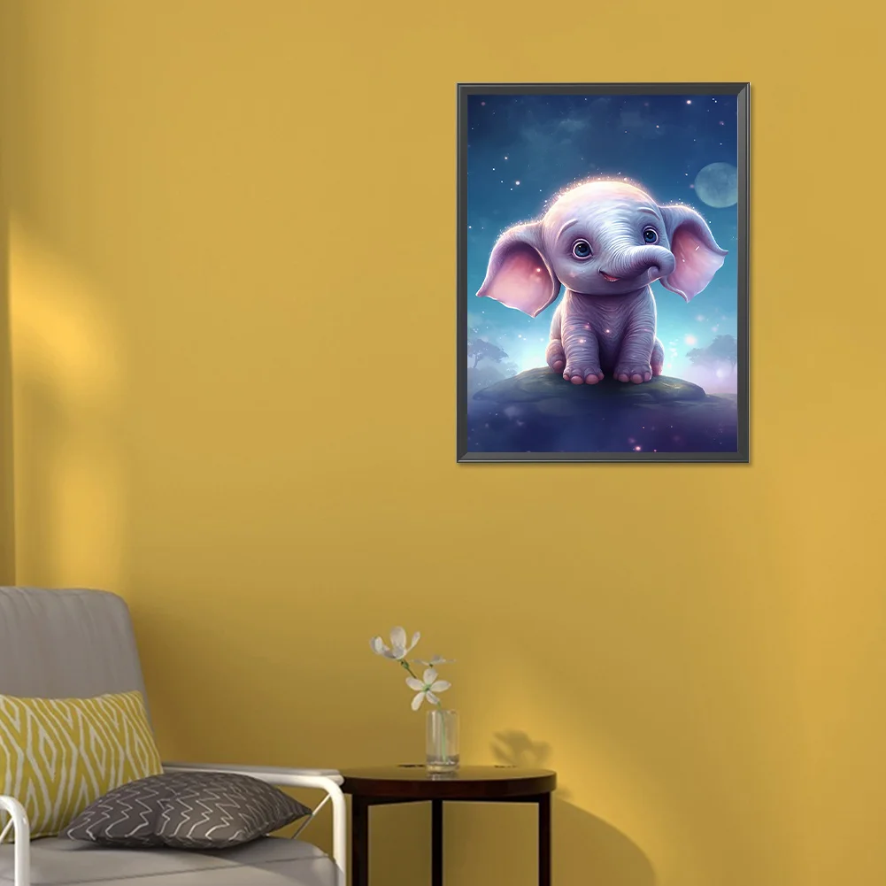 Diamond Painting - Full Round Drill - Elephant(Canvas|30*40cm)