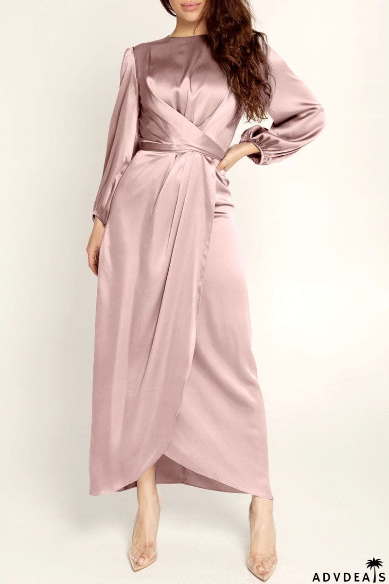 Fashion Celebrities Solid Patchwork O Neck A Line Dresses