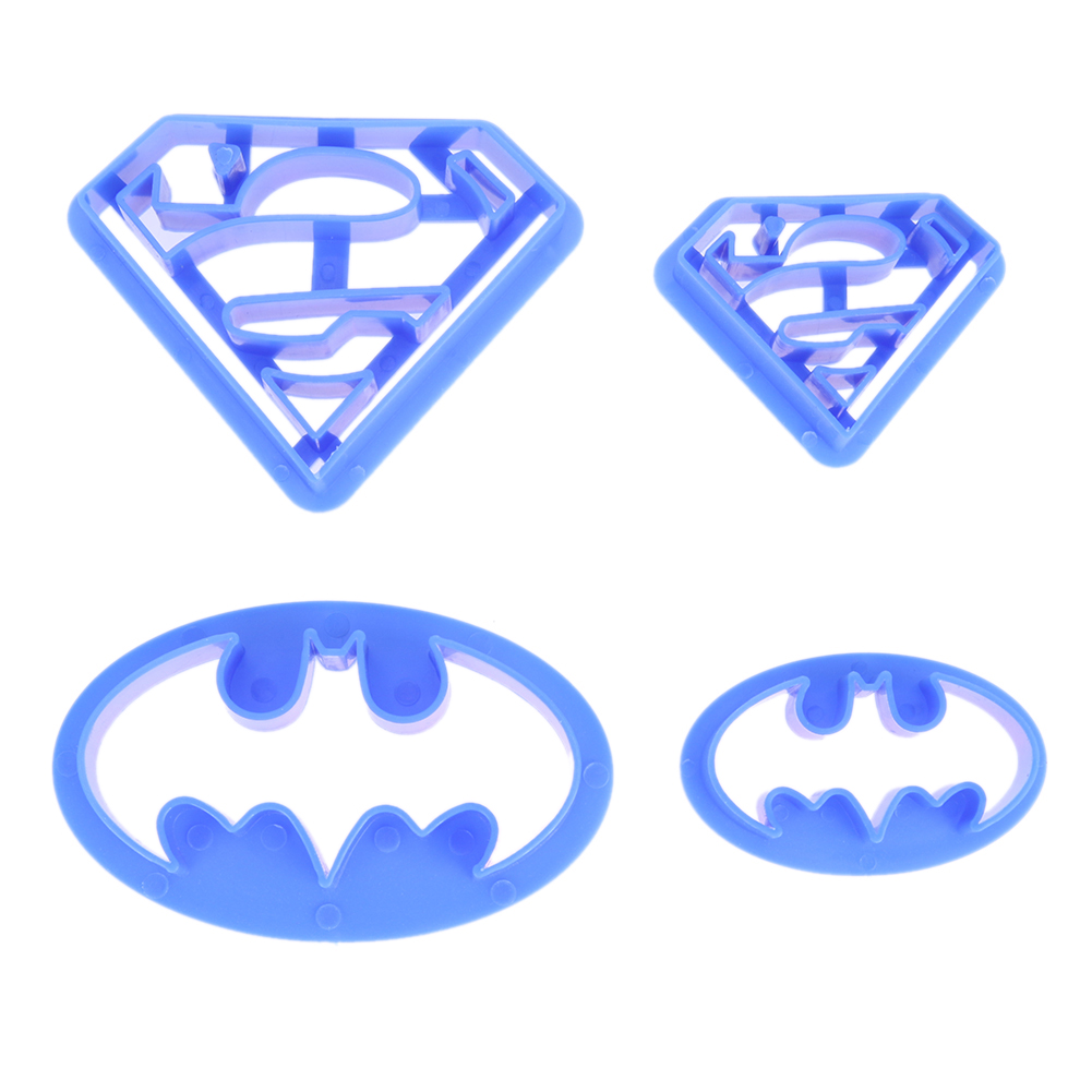 

4 pcs Super Hero Batman Superman Cookie Cutters Sugarcraft Cake Decoration, 501 Original