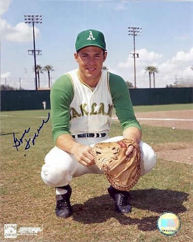 GENE TENACE OAKLAND A'S ACTION SIGNED 8x10