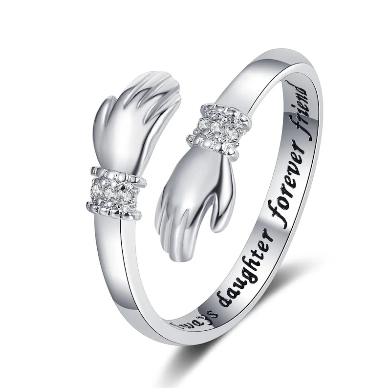 Mother's Gifts-Engraved Hug Ring For Her