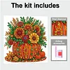 Pumpkin Framed Special Shape Diamond Painting Kit 25x25cm for Adults
