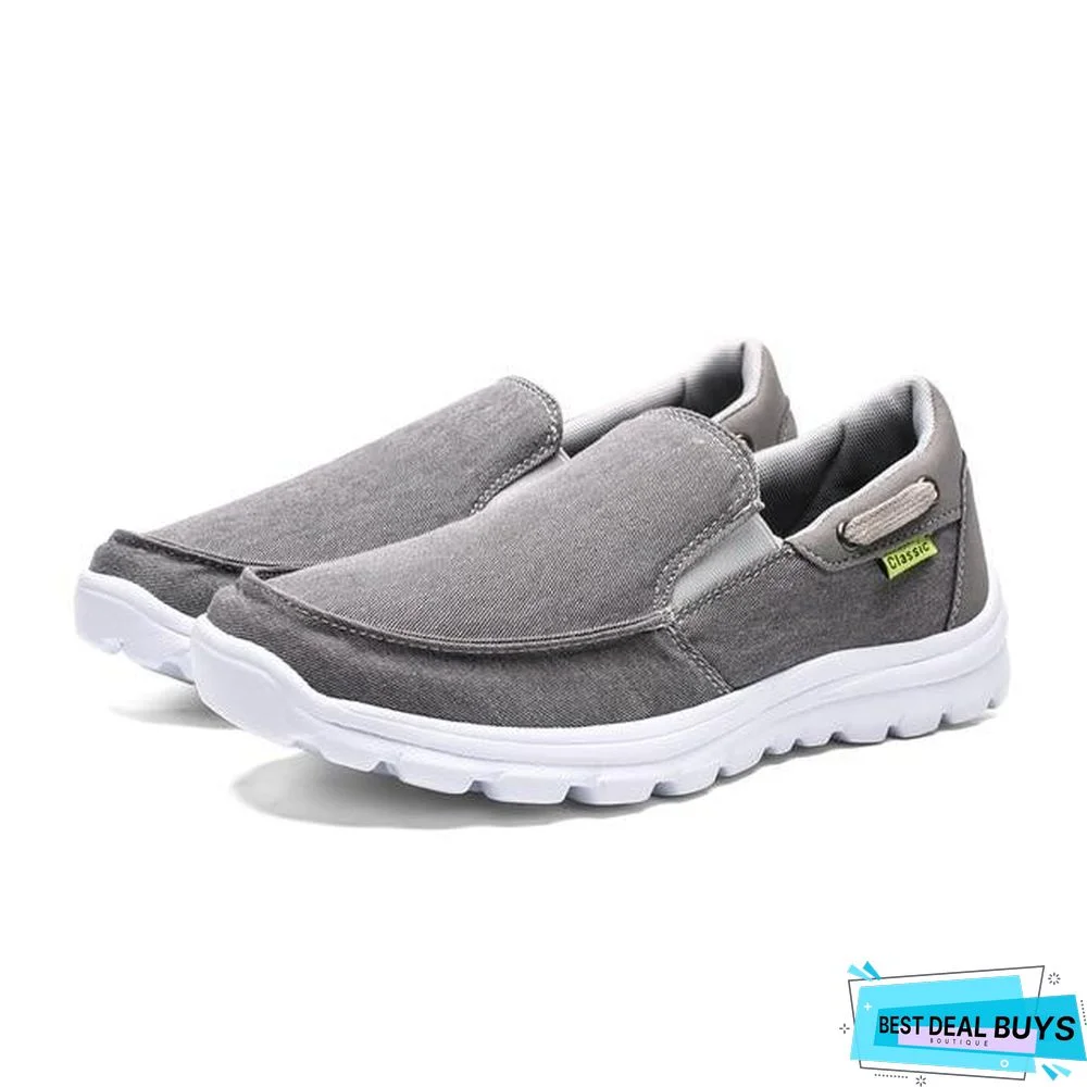 Men Canvas Casual Breathable Footwear Plus Size Flat Shoes