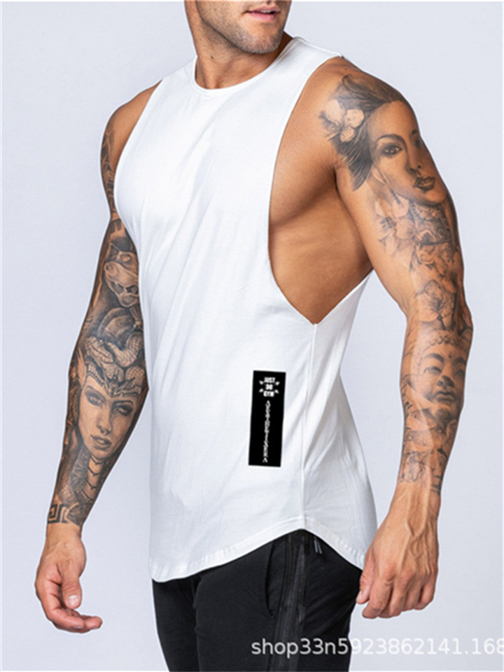 Men's Tank Top Vest Top Undershirt Sleeveless Shirt Plain Crew Neck Casual Holiday Sleeveless Clothing Apparel Cotton Sports Fashion Lightweight Muscle