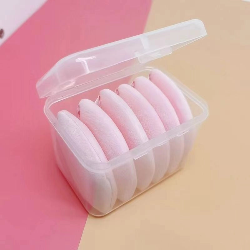 Triangle Flocking Double-sided Powder Puff Makeup Puff Air Cushion Honey Powder Finishing Sponge Super Soft Crystal Velvet Fan-shaped Powder Puff