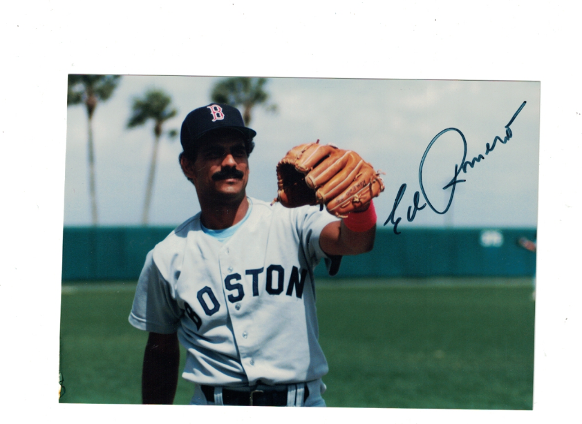 Ed Romero Boston Red Sox Signed 3 1/2 x 5 Personal Photo Poster painting W/Our COA READ